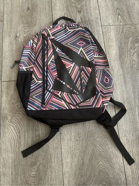 Volcom geometric Pattern Backpack in Pink, Blue & Black